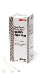 OB GYN Applicators, 8", Rayon Tipped, Plastic, Non Sterile