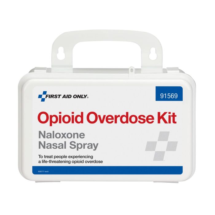 Opioid Overdose Plastic Kit with Naloxone Nasal Spray