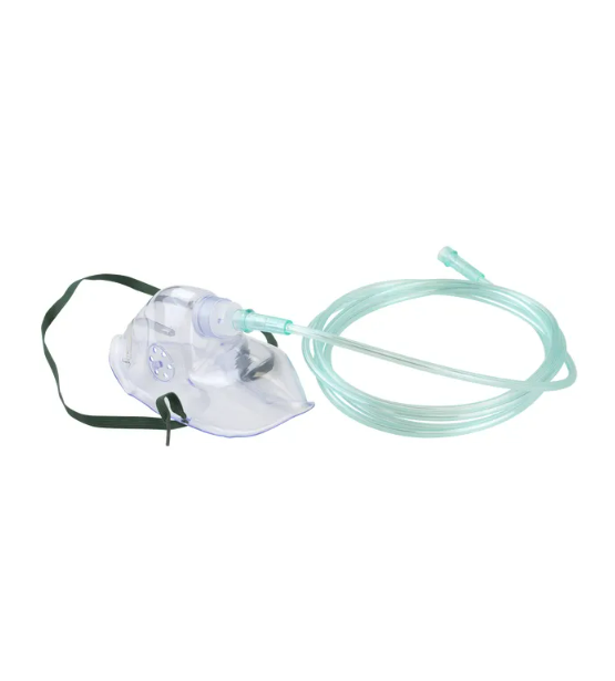 Medium Concentration Standard Oxygen Mask, 7' Tubing