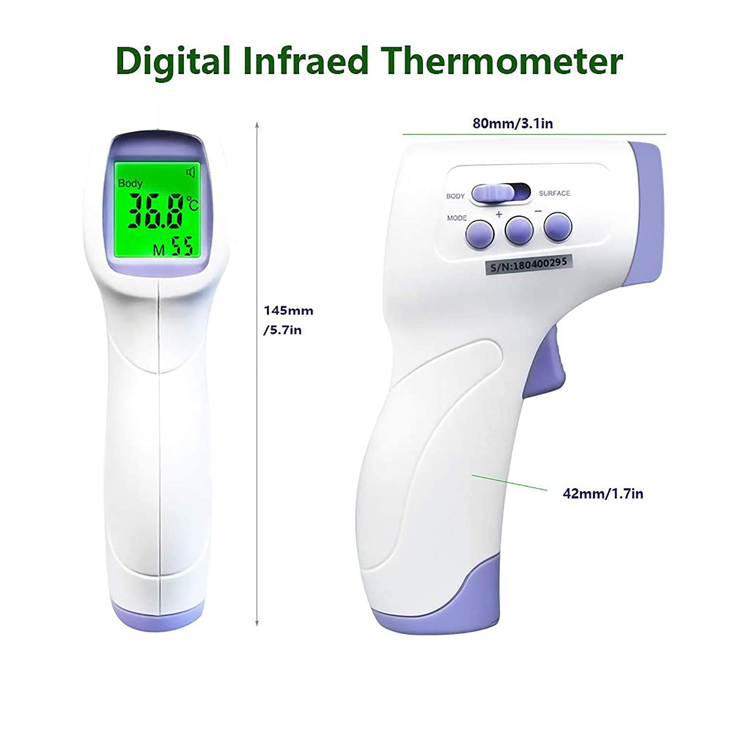 Huizhou Infrared Non Contact Forehead Digital Thermometer with Fever