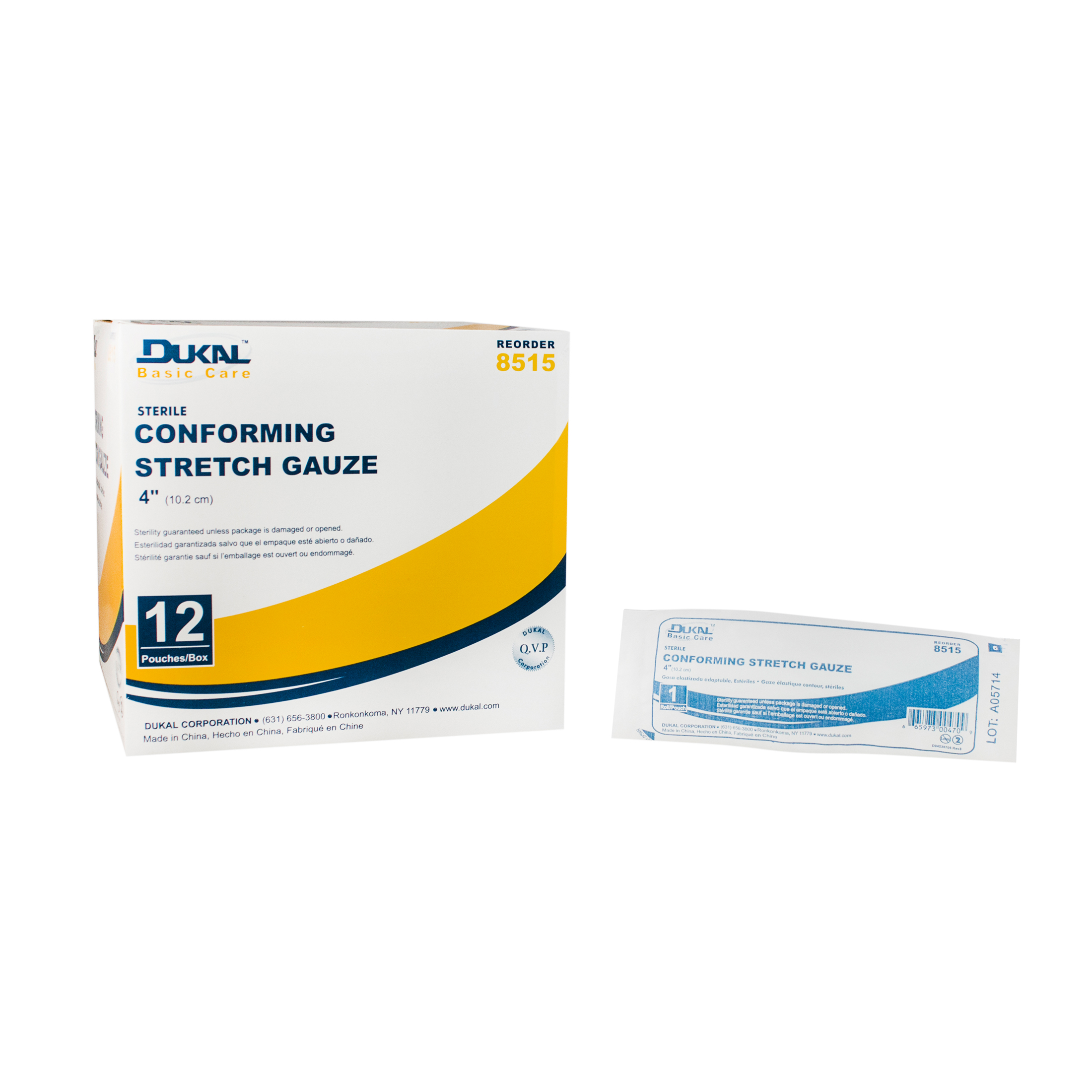 Conforming Stretch Gauze, Basic Care, 4", Sterile