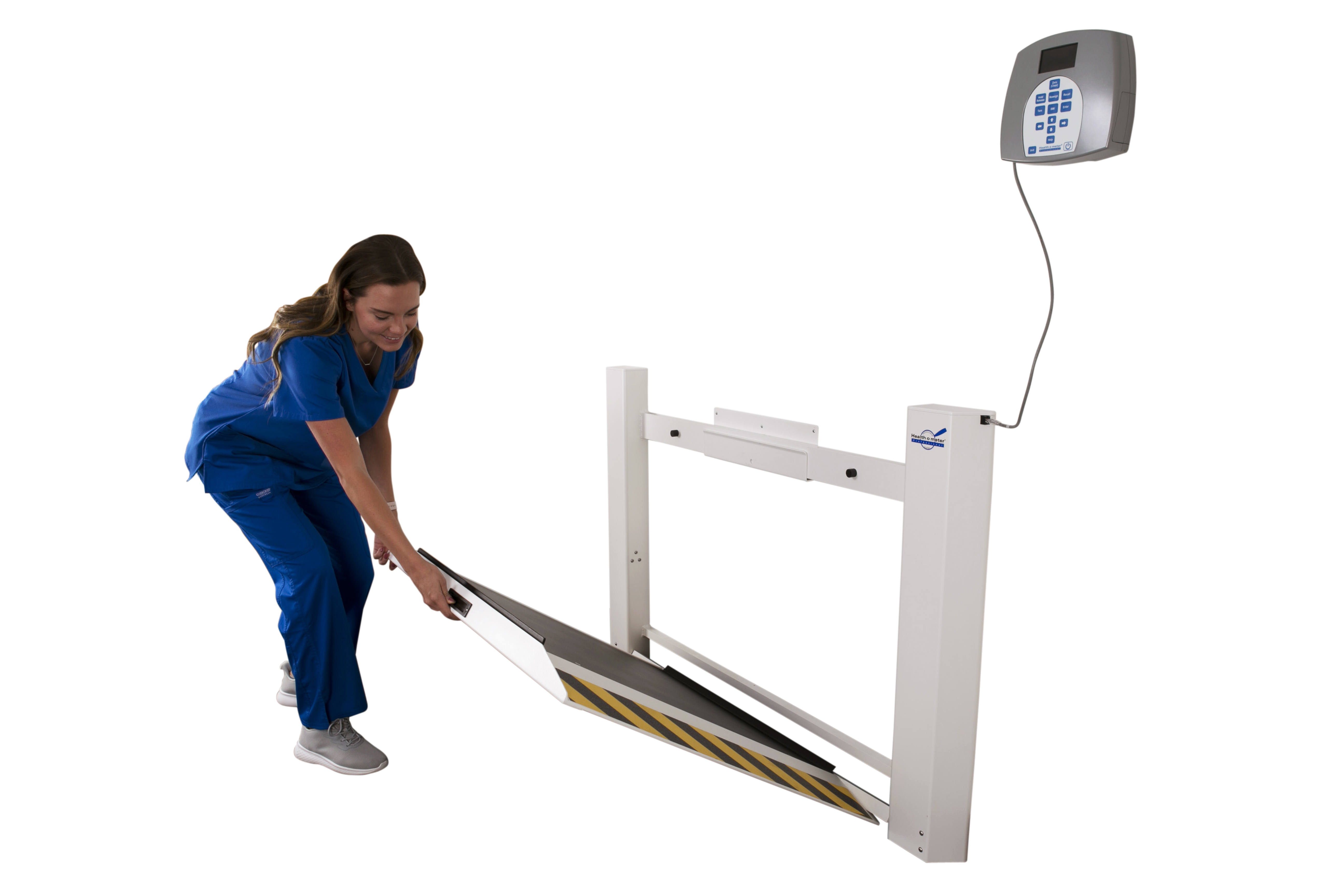 Antimicrobial Wall Mounted Fold Up Wheelchair Scale