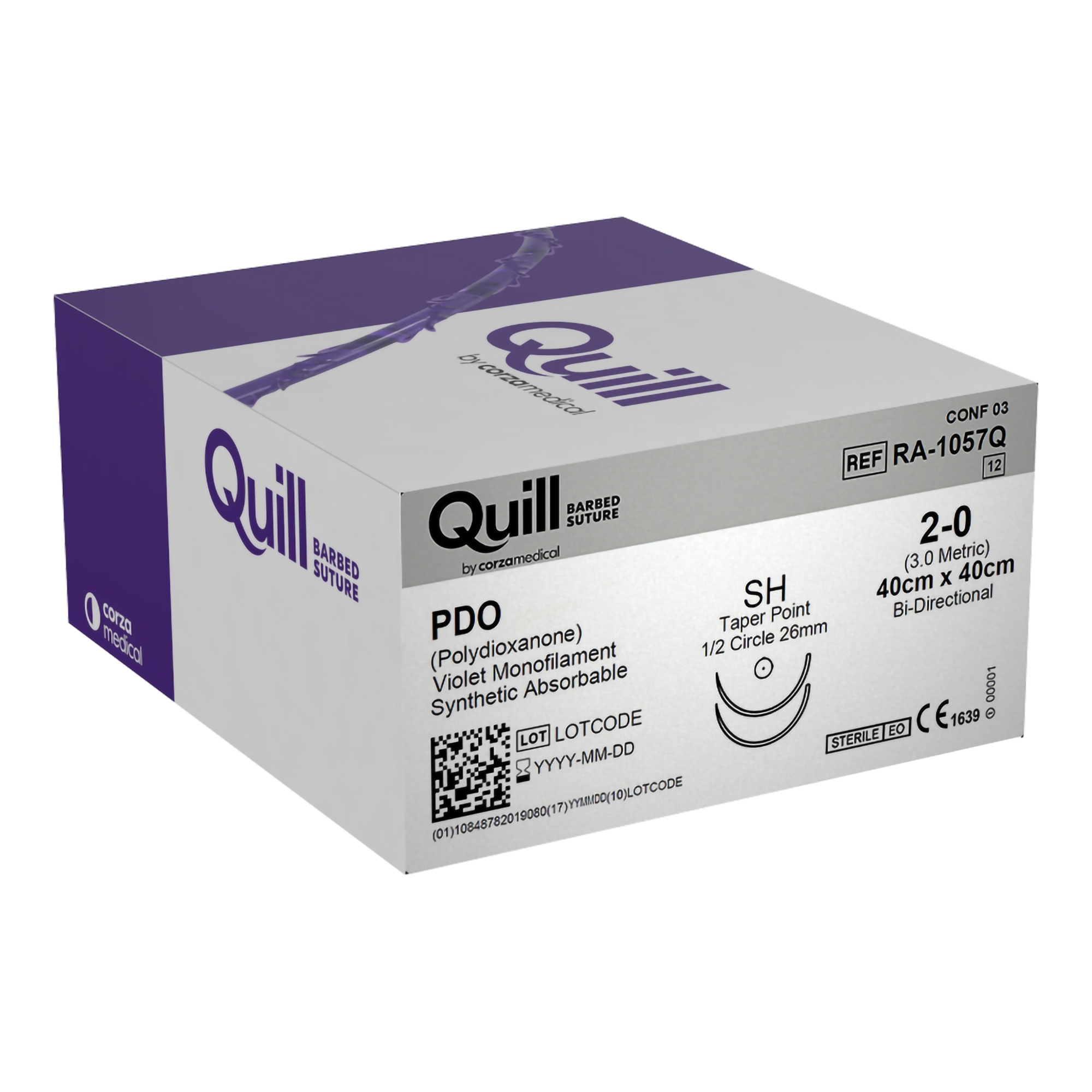 Absorbable Suture with PDO Bi Directional Taper Point Needle