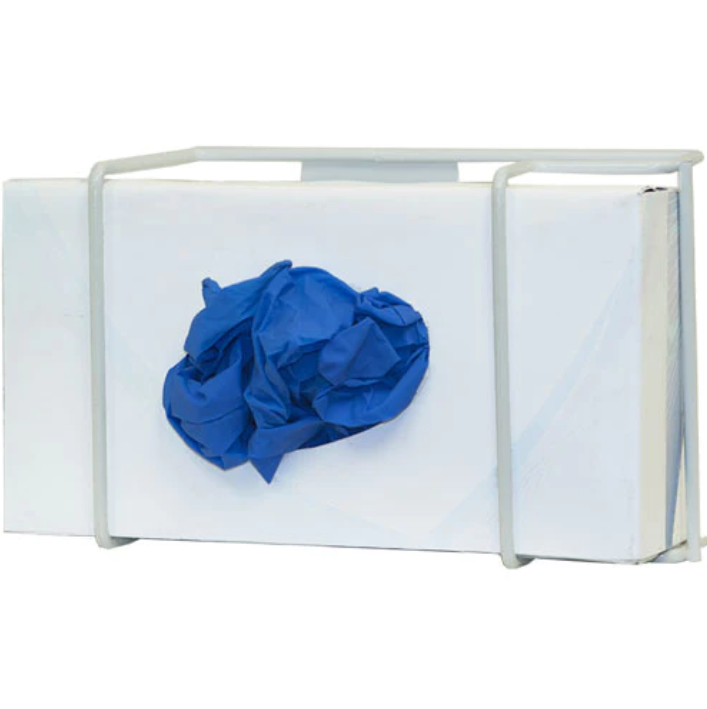 Glove Box Dispenser, Non Divided, White, Coated Wire