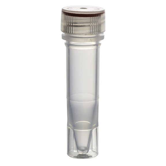 Microcentrifuge Tube with Washer Seal and Flat Top, Self Standing