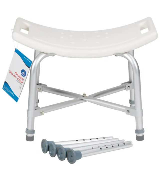 Bariatric Shower Chair without Back, White