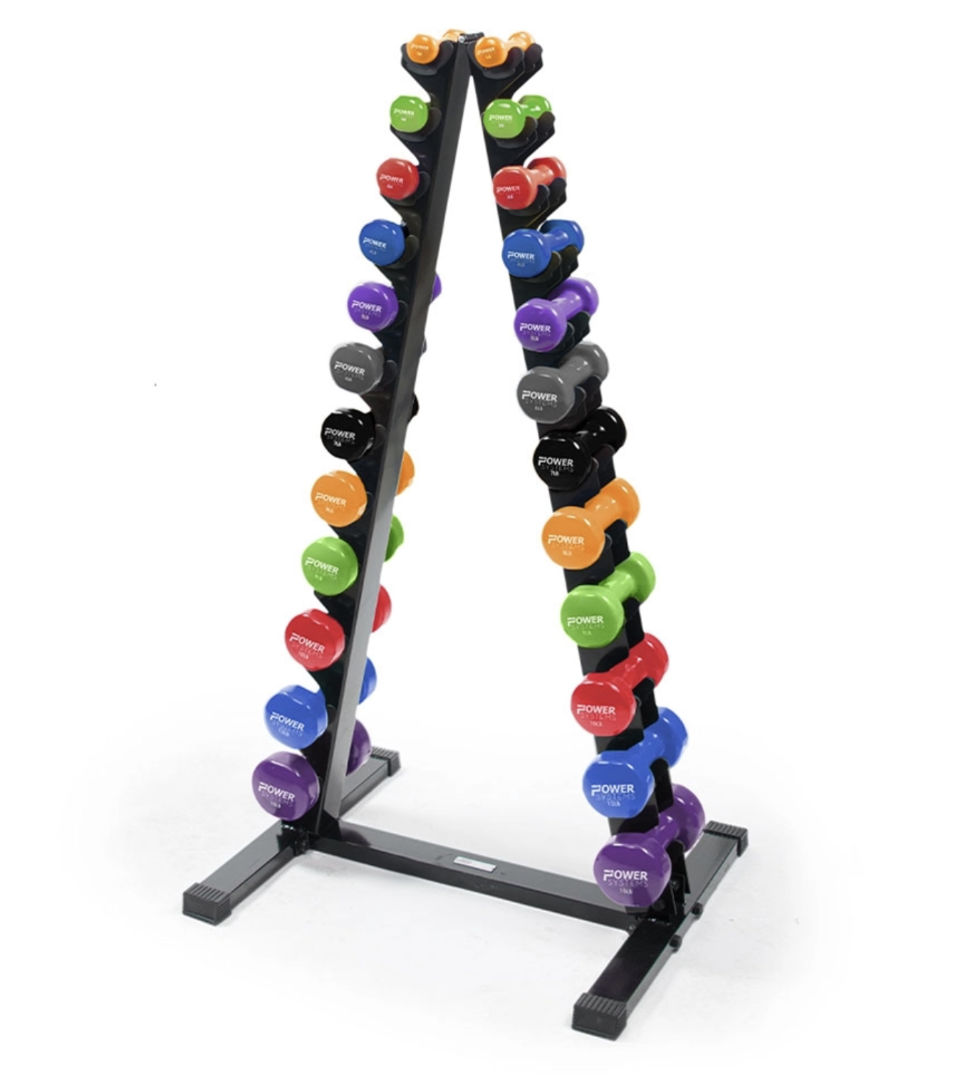 Dumbbell Vertical Rack, with Vinyl DB Set 1 / 15 lb. Prime