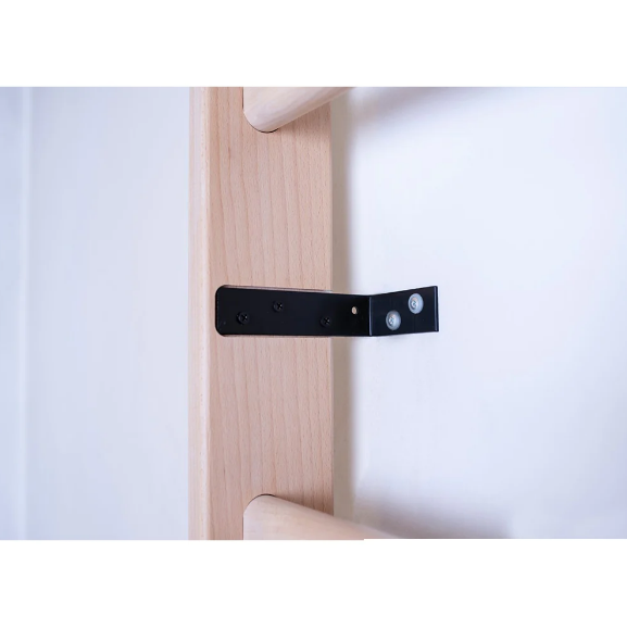 111+A204 Solid Beech Wood Wall Bars with Adjustable Pull Up Bar and Gymnastic Accessories for Kids Room