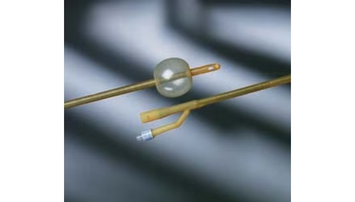 Lubricath 3 Way Foley Catheter, Specialty, Hematuria, Latex, Long Open Coude Tip, Two Staggered Drainage Eyes, 30cc Balloon