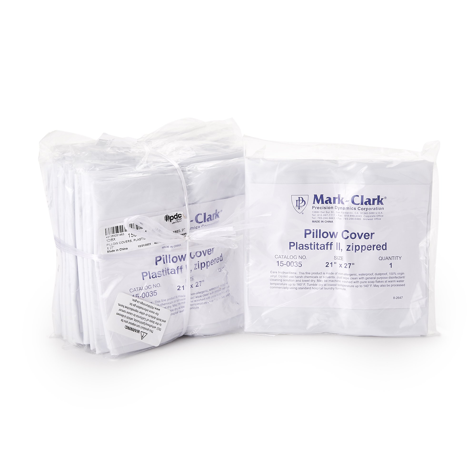 Plastitaff Pillow Covers, Zippered, White