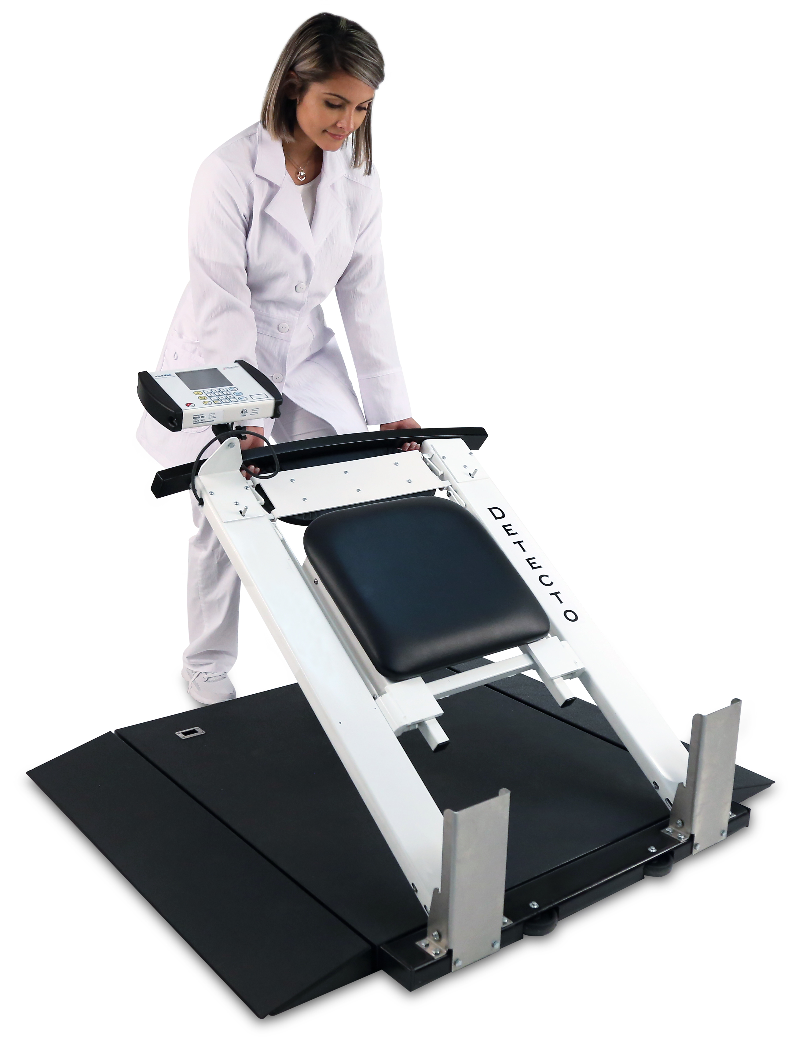 Portable Wheelchair Scale with Handrail and Seat