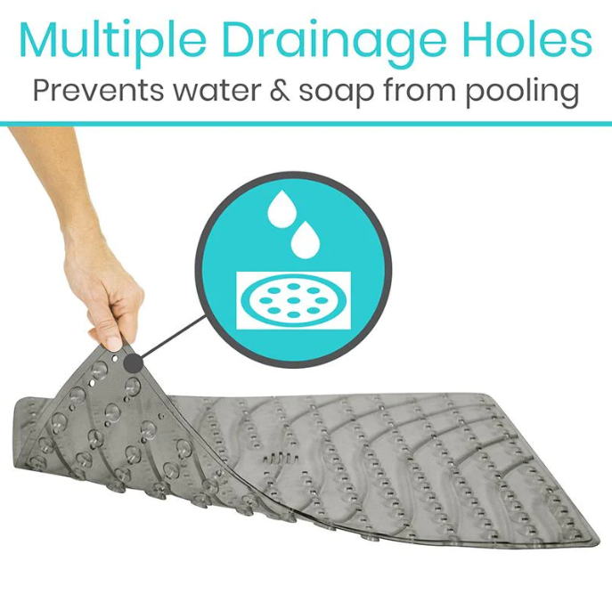 20" x 20" Non Slip Suction Cups Shower Mat