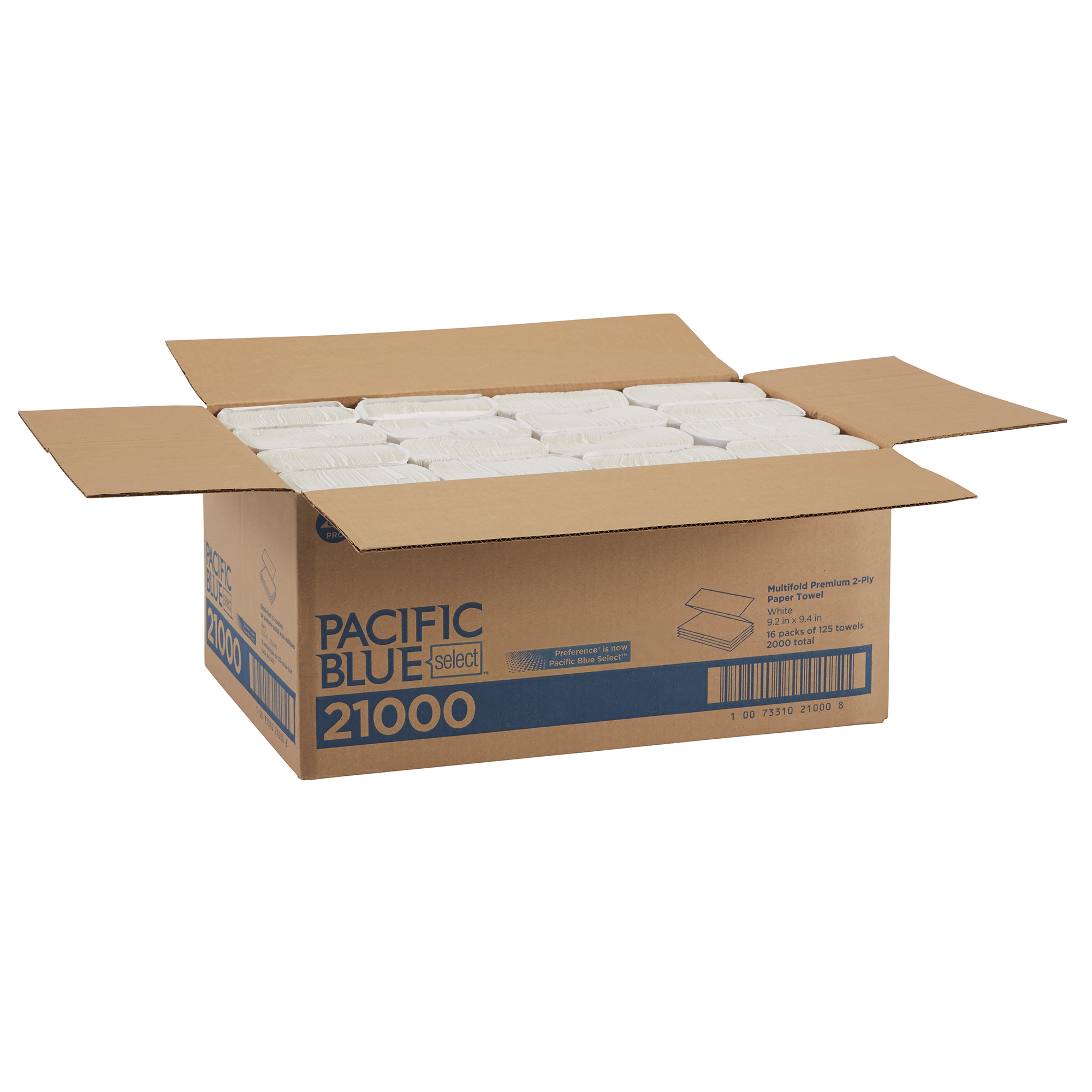 Pacific Blue Select, Multifold Premium, Previously Signature, 2 Ply Paper Towels, White