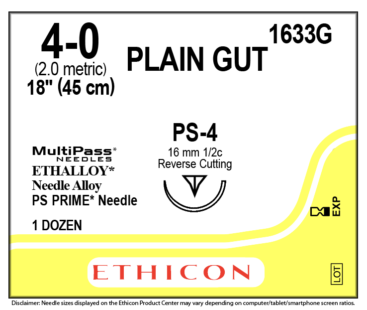 Ethicon Suture, Precision Point Reverse Cutting, 18