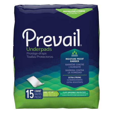 Prevail Fluff Disposable Underpad, Light Absorbency, 23" x 36"