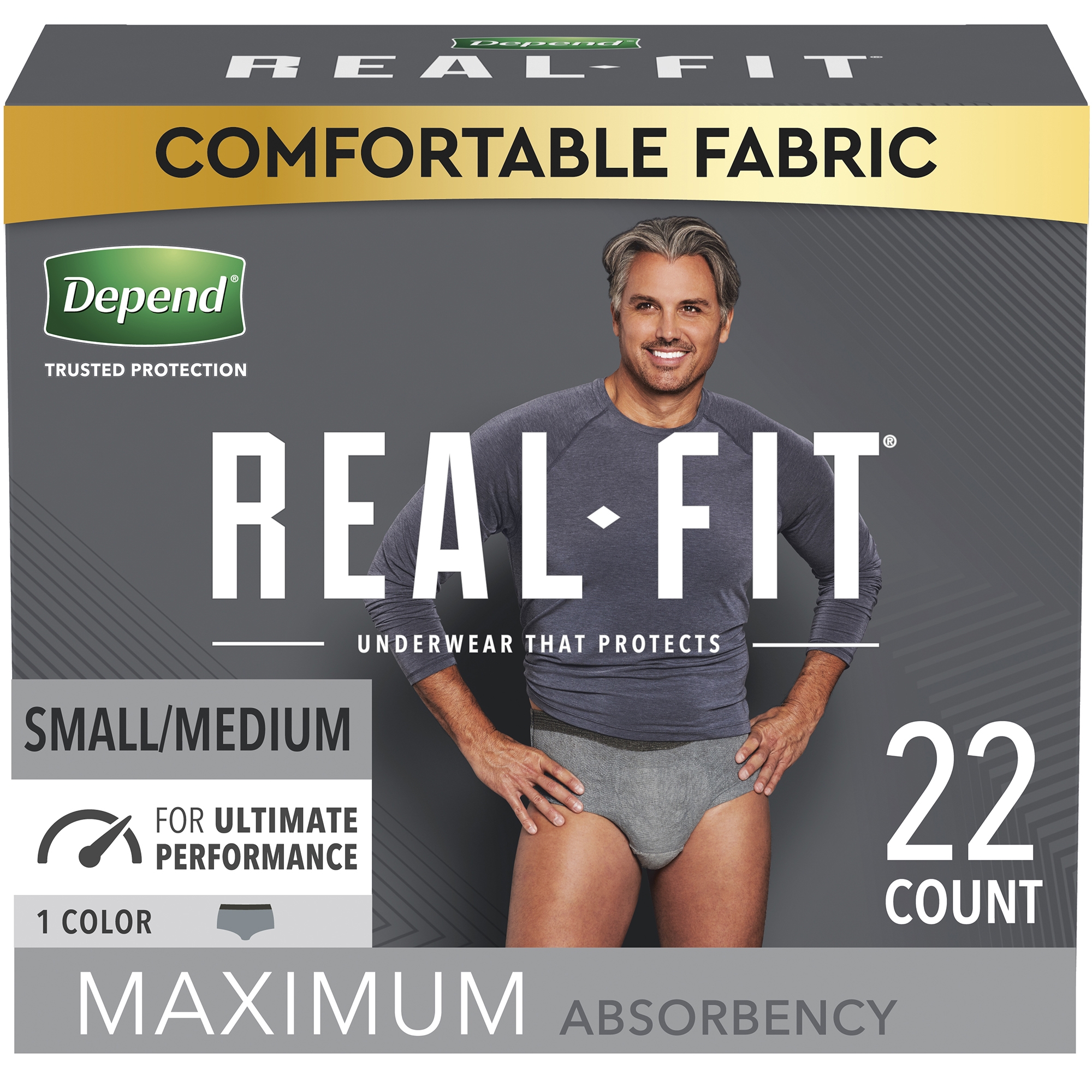 Depend Real Fit Briefs for Men, Maximum Absorbency, Disposable