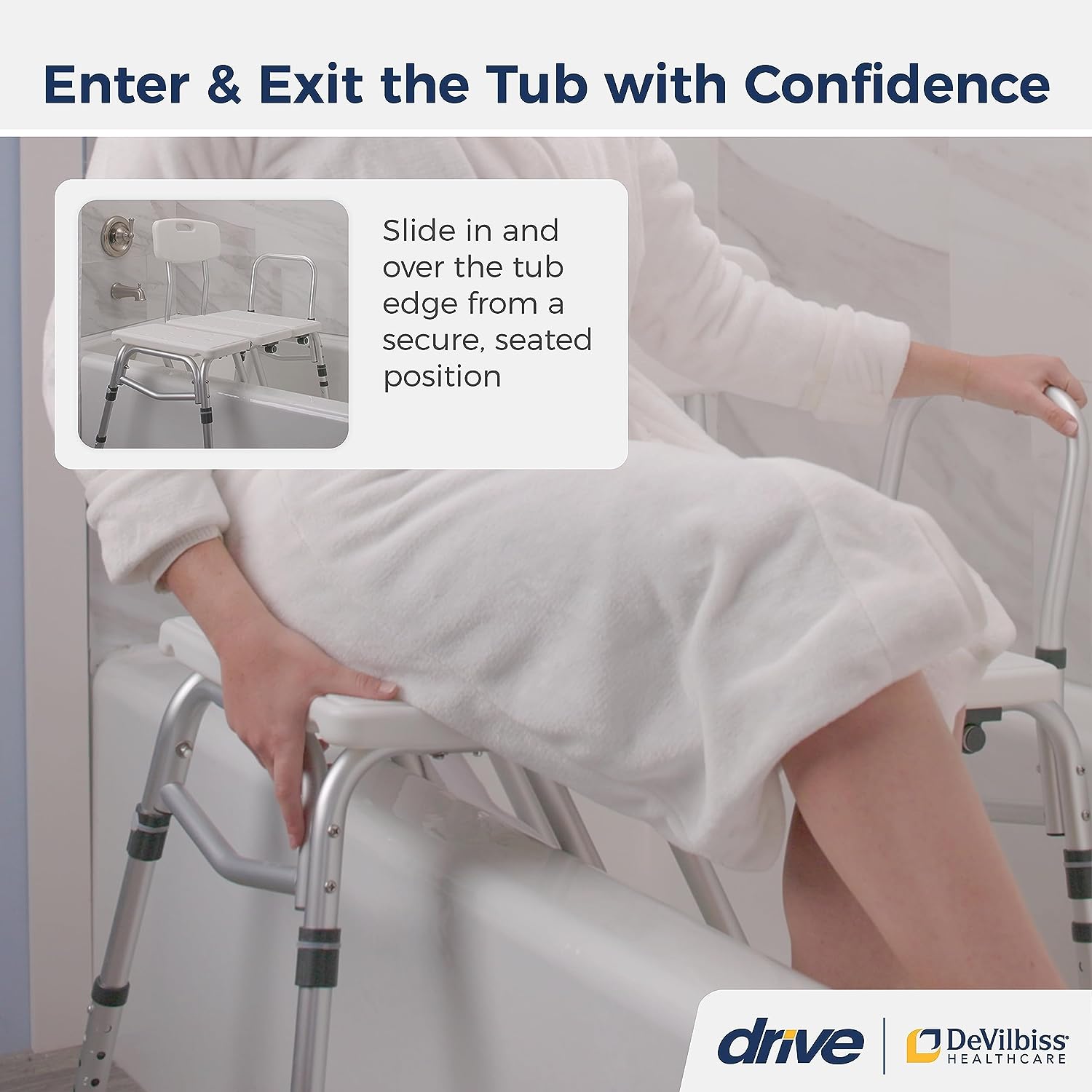 Splash Defense Transfer Bench with Curtain Guard Protection
