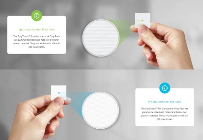 EasyTouch Alcohol Sterilized Prep Pads (Spun Lace)