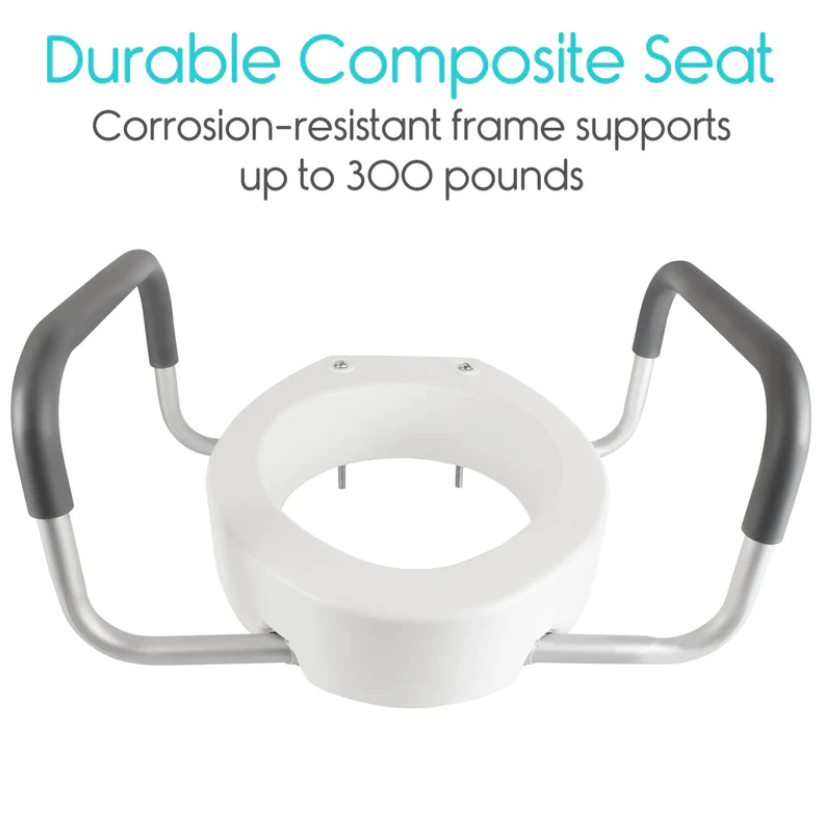 Toilet Seat Riser with Arms