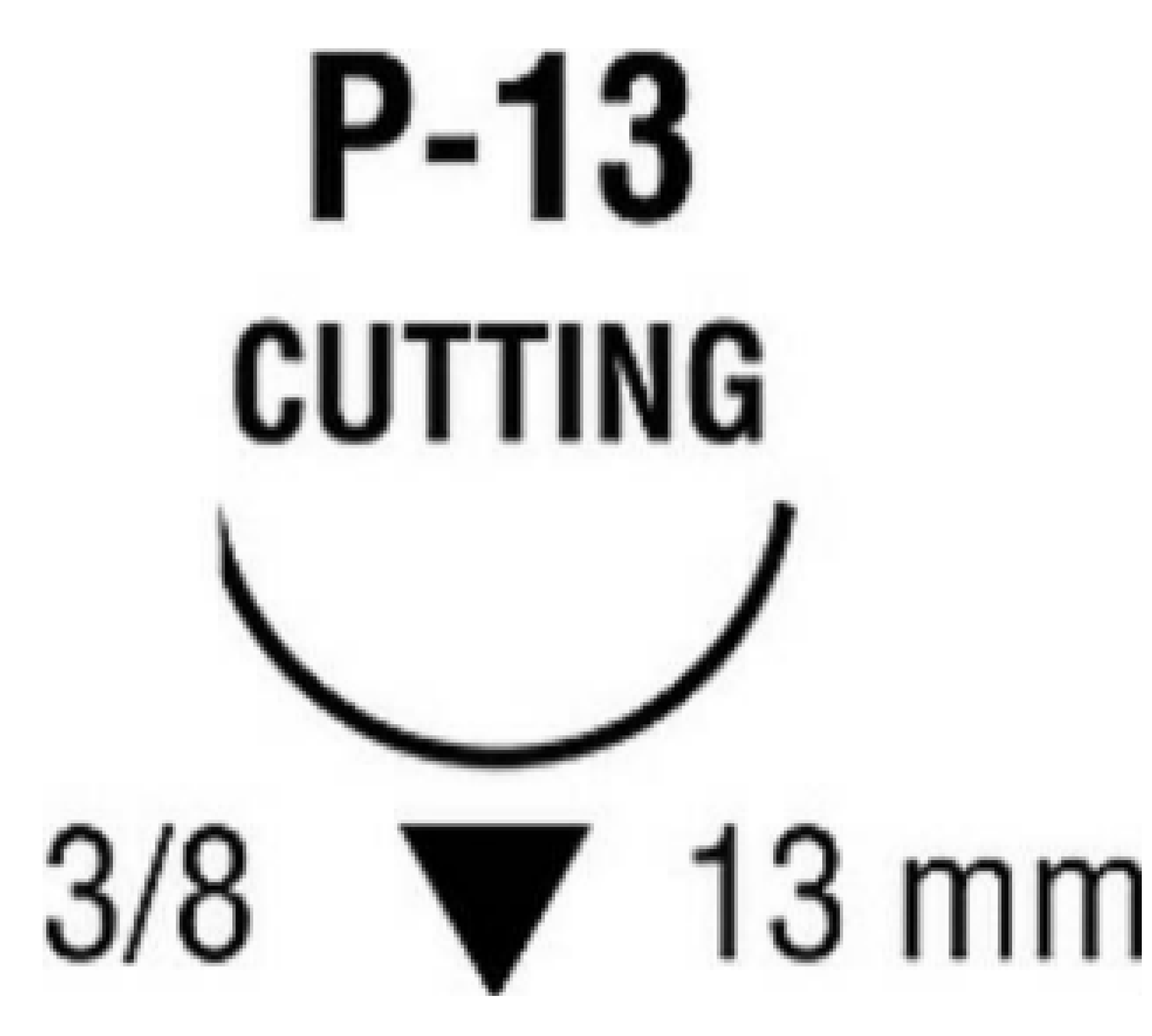 Absorbable Suture with Premium Reverse Cutting Needle, P 13, 3/8 Circle