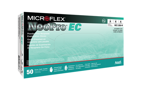 MicroFlex NeoPro Exam Gloves, Neoprene, Powder Free, Non Sterile