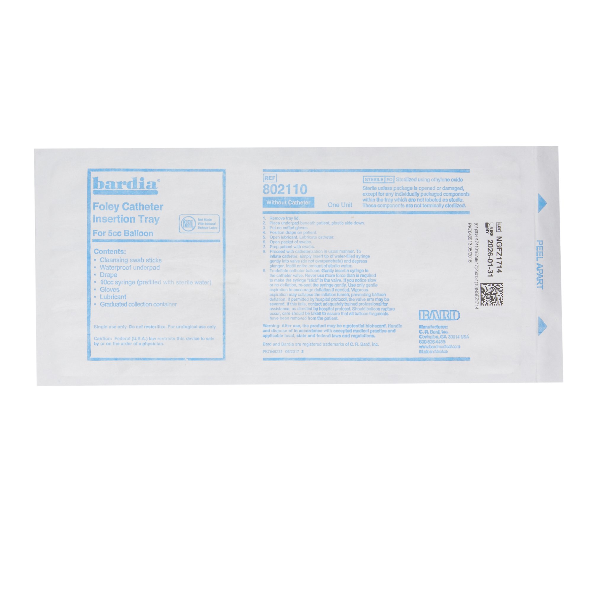 Bardia Catheter Insertion Tray