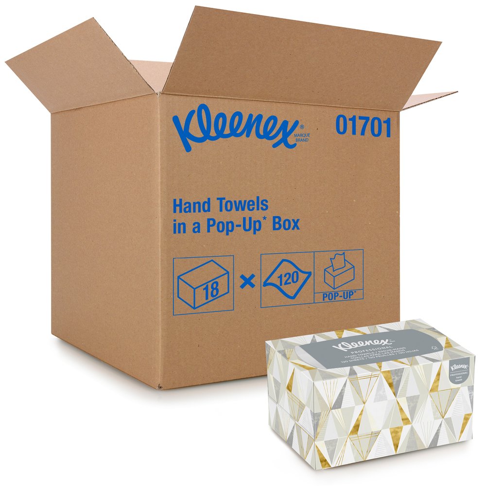 Hand Towel, Pop Up Box, White, 1 Ply, 9" x 10½"