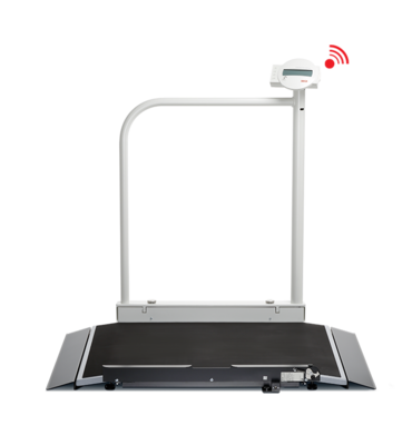 Wireless Wheelchair Scales with Handrail and Transport Castors