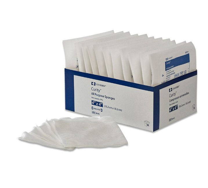 Curity All Purpose Non Woven Sponges, Sterile, 4 Ply