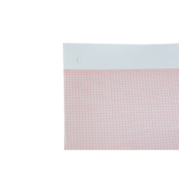 Diagnostic Recording Thermal Paper, 8.5" x 11", Red Grid, 155mm Wide, Z Fold, Hole Queue