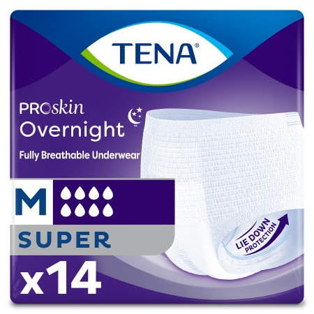 Super Protective Underwear, Overnight, Unisex, Medium, 34" - 44"