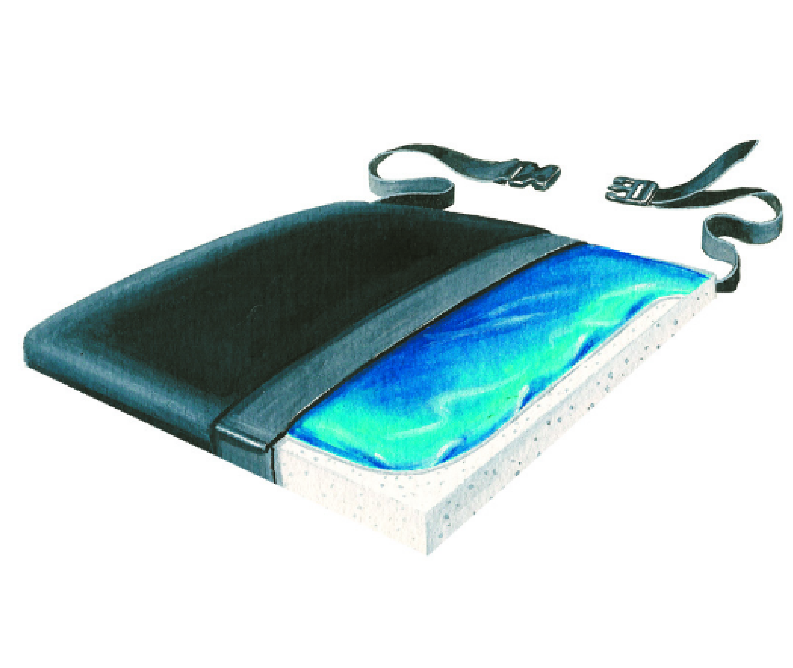 Gel Foam Vinyl Cushion Only, 2.5" Height