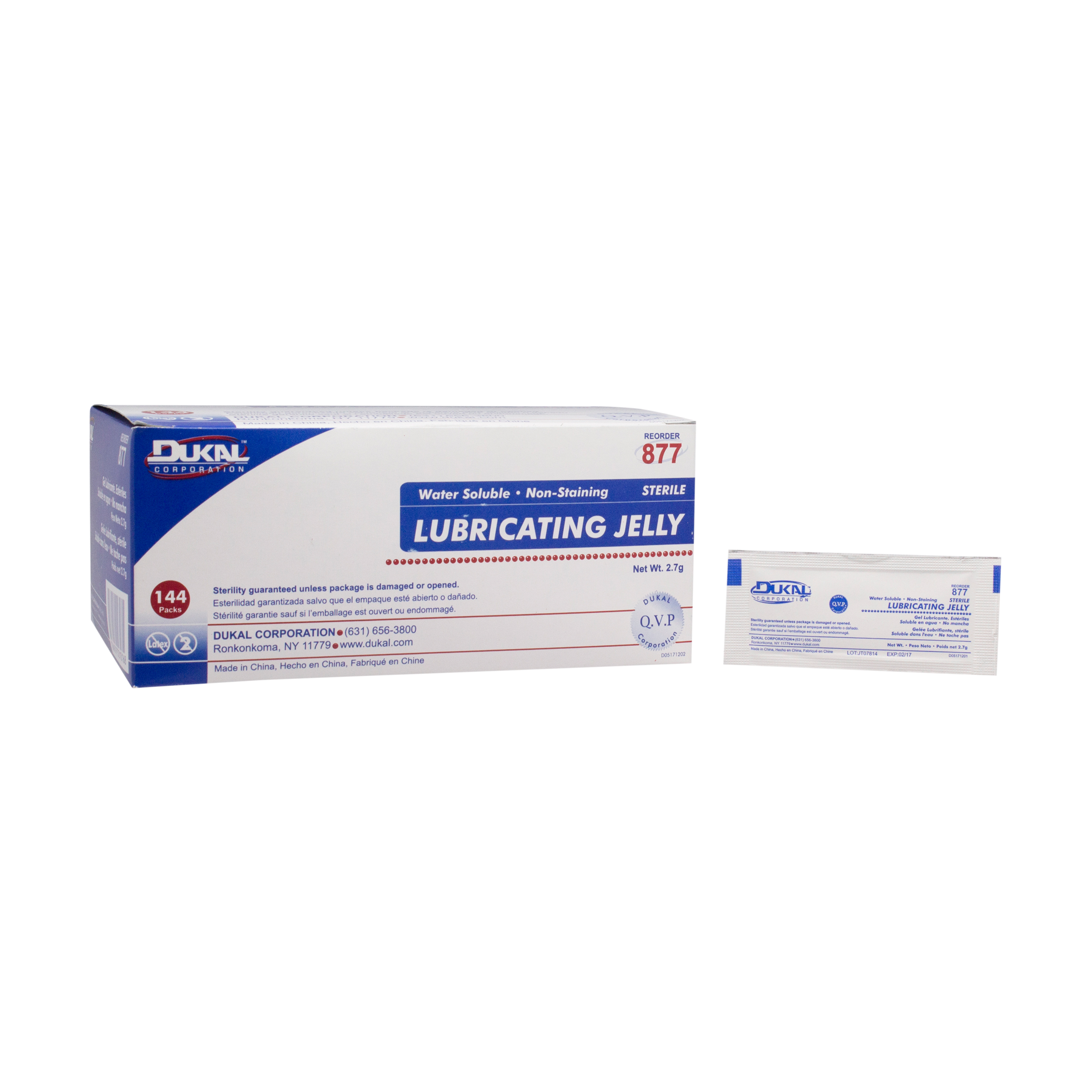 Lubricating Jelly, Foil Pack, Sterile