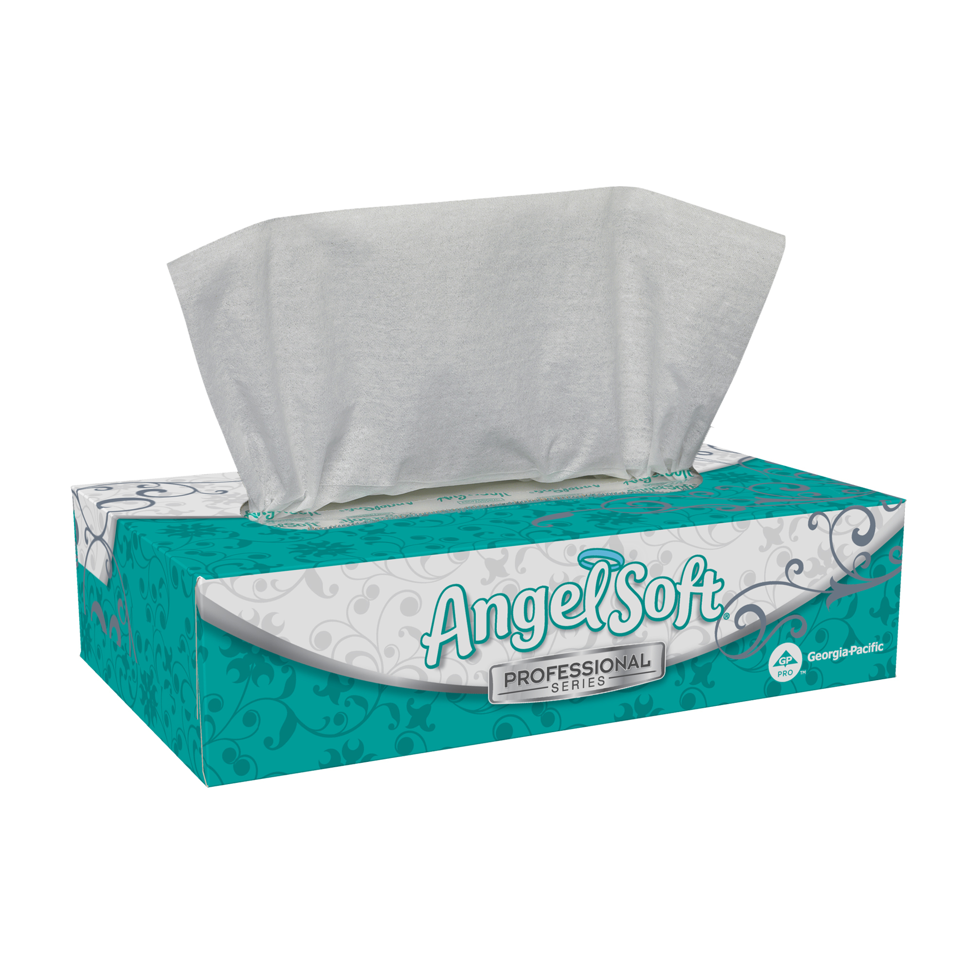Angel Soft Professional Series, 2 Ply Facial Tissue, Flat Box, White