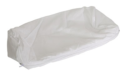 Roll Pillow Zippered Cover Only (White)