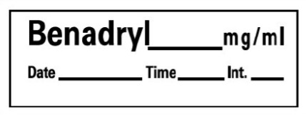 Barkley Anesthesia Label Benadryl