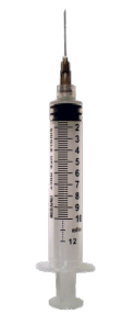 10 - 12 mL Syringe / Needle Combination, Luer Lock Tip