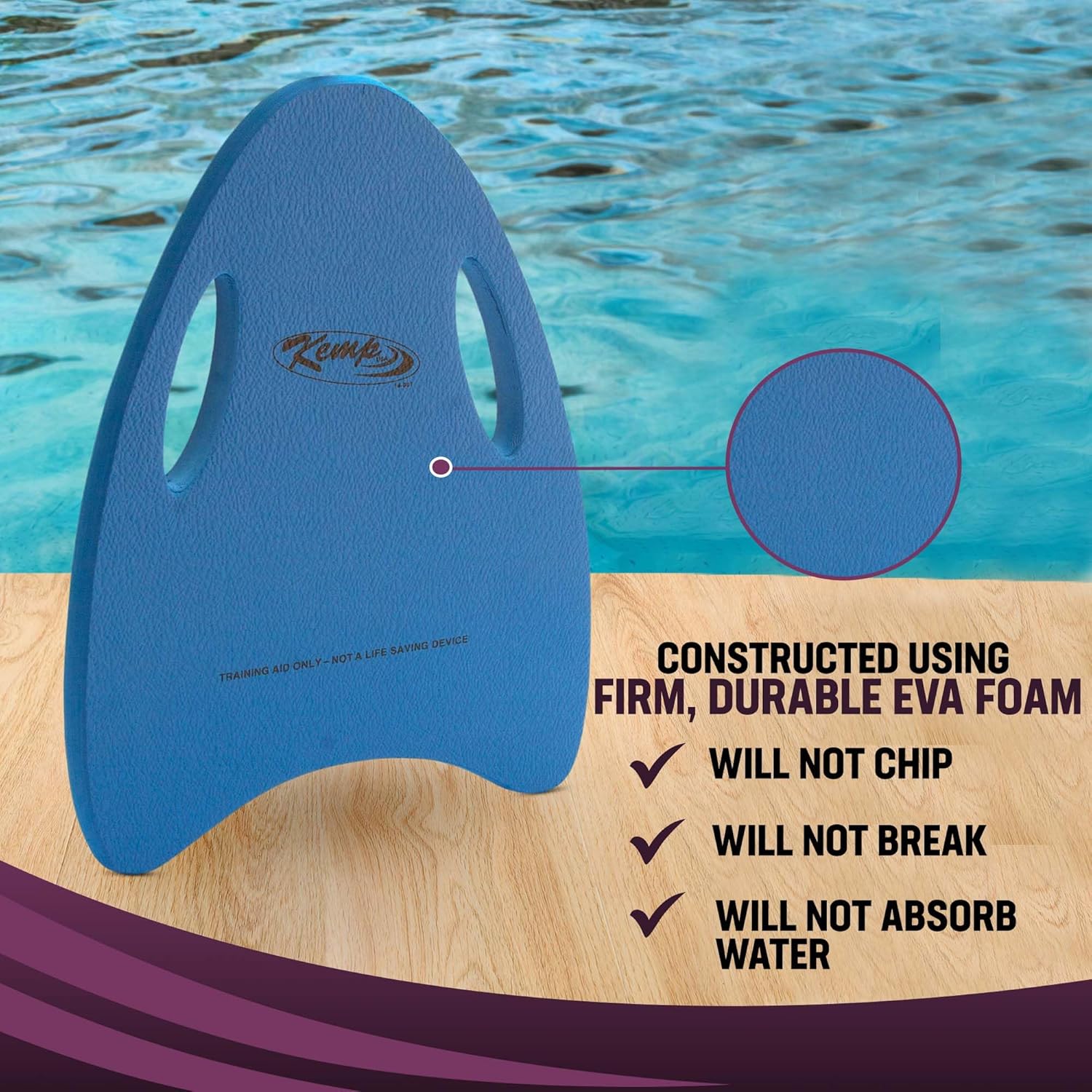  Contour Kickboard with Handles, Royal Blue