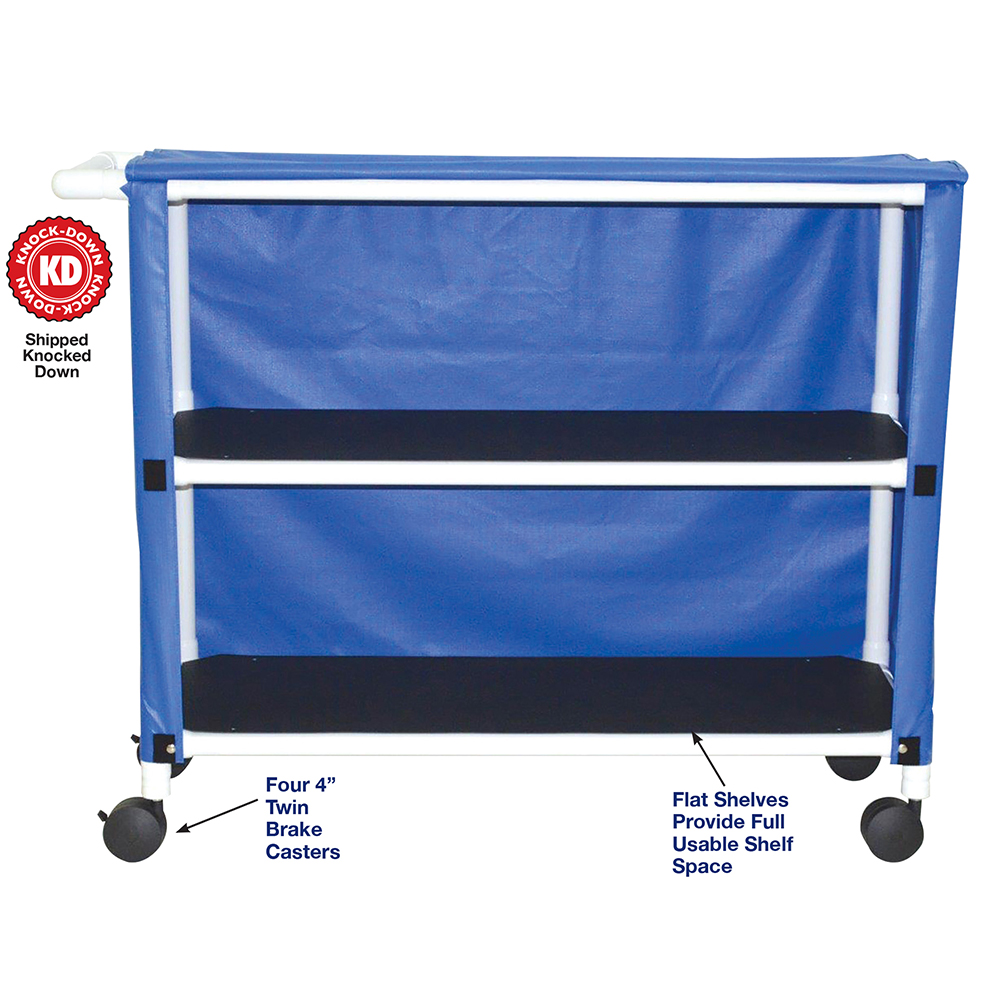 Two Shelf Jumbo Linen Cart