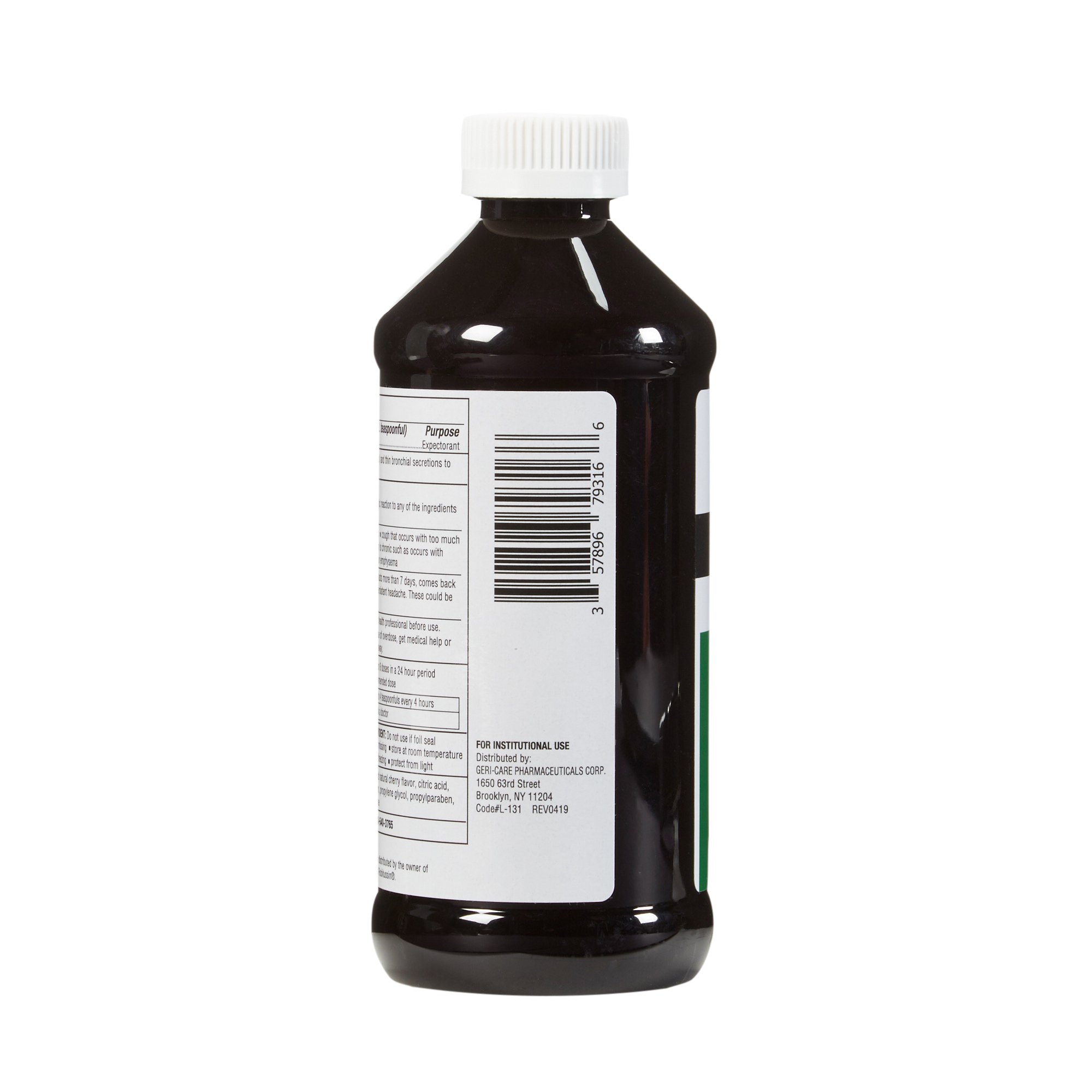 Geri-Tussin Liquid 16 oz Cold and Cough Relief 100 mg / 5 mL Strength