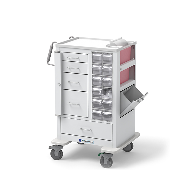 All In One Tall Phlebotomy Cart, 5 Drawers