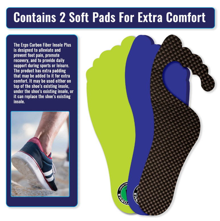 Carbon Fiber Insole Plus Rigid with Padding
