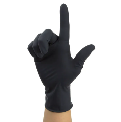 Black Arrow Latex Exam Gloves, Powder Free, Non Sterile