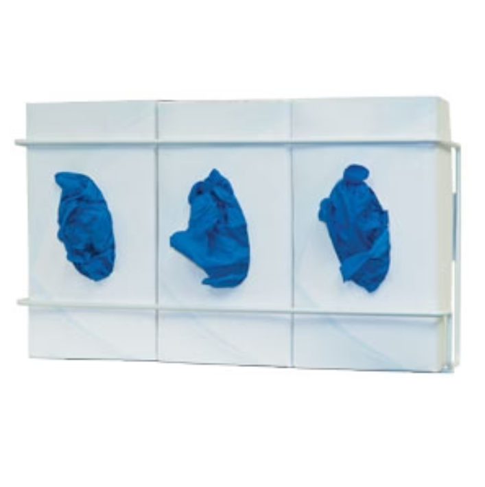 Glove Box Dispenser, Non Divided, White, Coated Wire