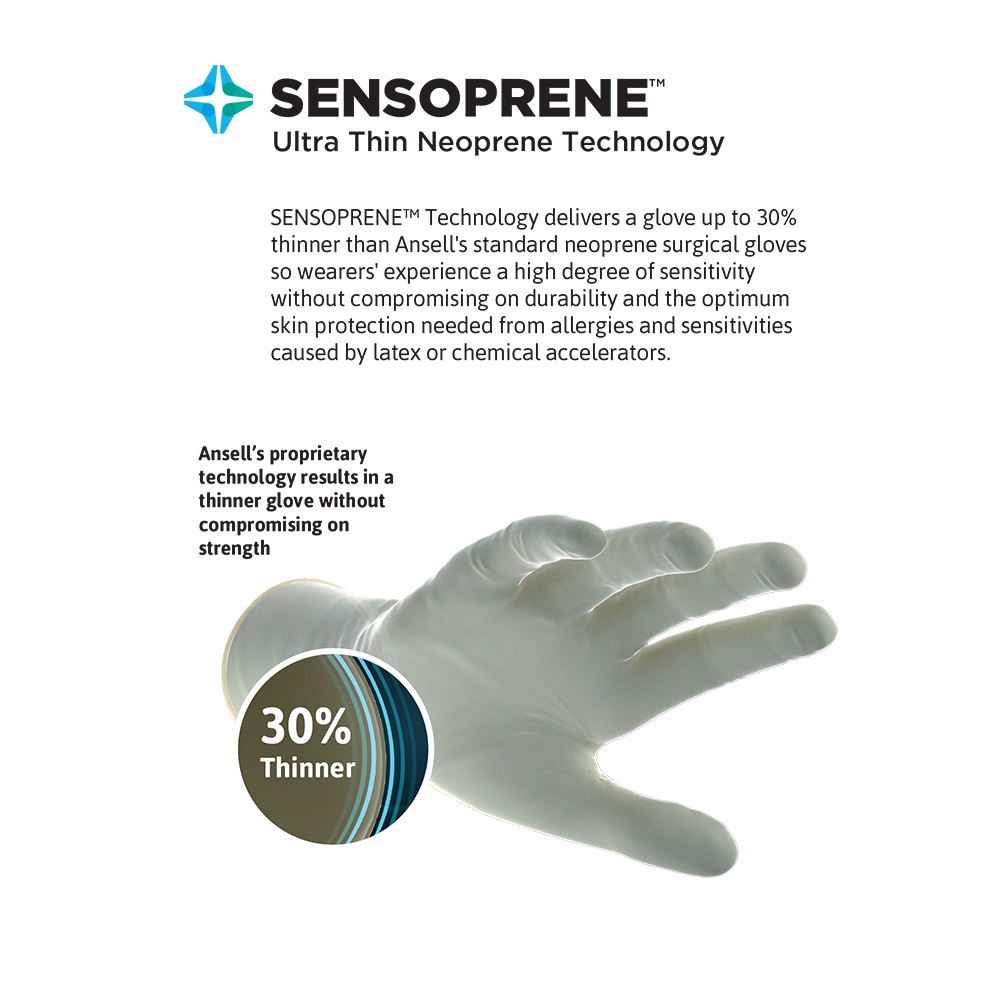 Gammex Non Latex Sensitive Gloves, Sterile, Powder Free