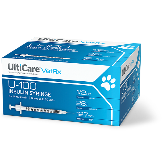 UltiCare VetRx U 100 Insulin Syringes