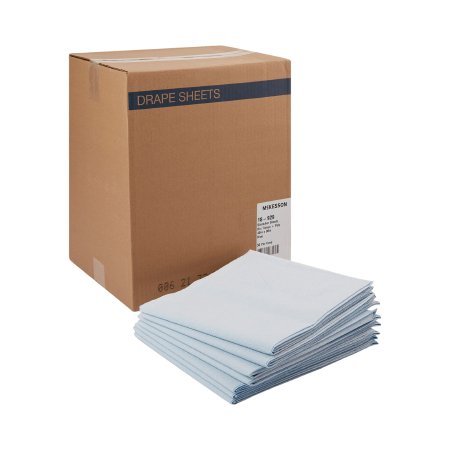 Stretcher Sheet Flat 40 W X 90 L Inch Blue Tissue / Poly Disposable