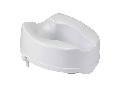 Raised Standard Toilet Seat with Lock
