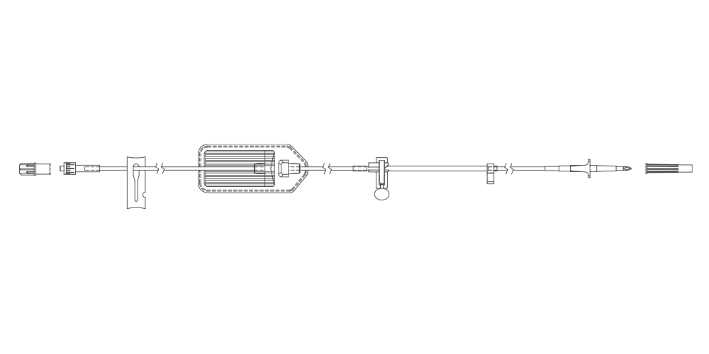 Curlin Pump IV Set, 99”, Non DEHP Microbore Tubing