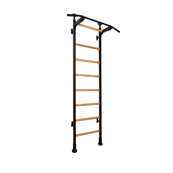 521+A204 Wall Bars with Permanently Fixed Pull Up Bar and Gymnastic Accessories